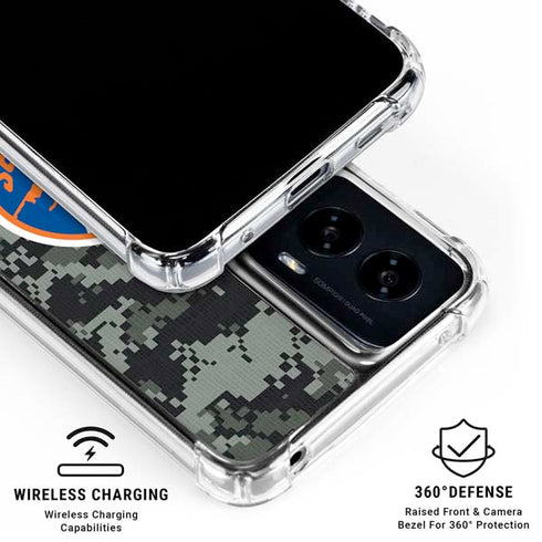 NHL New York Islanders Camo Moto G Power 5G (2024) Clear Case