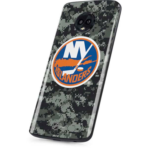 NHL New York Islanders Camo Moto G6 Skin