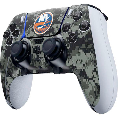 NHL New York Islanders Camo PS5 DualSense Edge Pro Controller Skin