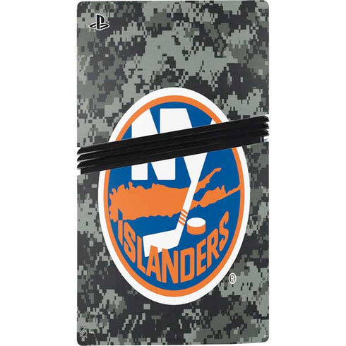 NHL New York Islanders Camo PS5 Pro Console Skin
