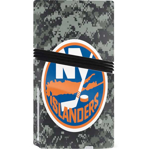 NHL New York Islanders Camo PS5 Pro Disk Console Skin