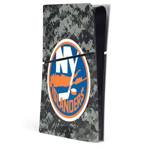 NHL New York Islanders Camo PS5 Slim Digital Edition Console Skin