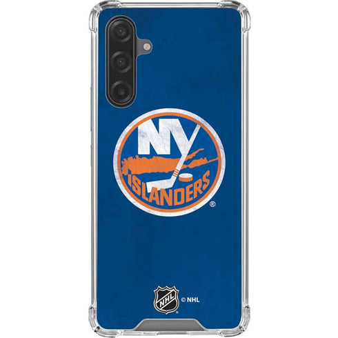 NHL New York Islanders Distressed Galaxy A17 Clear Case