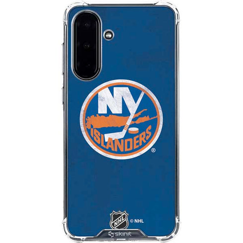 NHL New York Islanders Distressed Galaxy A36 5G Clear Case