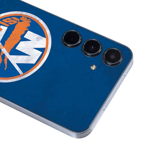NHL New York Islanders Distressed Galaxy A36 5G Skin