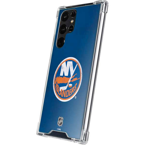 NHL New York Islanders Distressed Galaxy S23 Ultra Clear Case