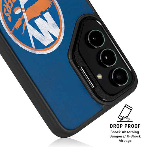 NHL New York Islanders Distressed Galaxy S25 Ultra Kickstand Case