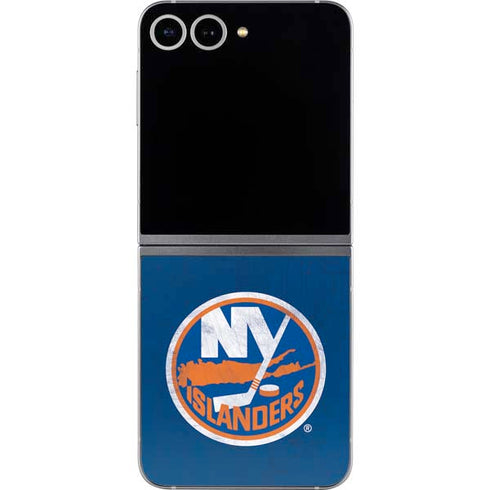 NHL New York Islanders Distressed Galaxy Z Flip6 Skin