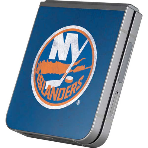 NHL New York Islanders Distressed Galaxy Z Flip6 Skin