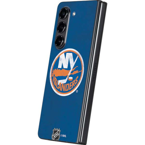 NHL New York Islanders Distressed Galaxy Z Fold5 5G Skin