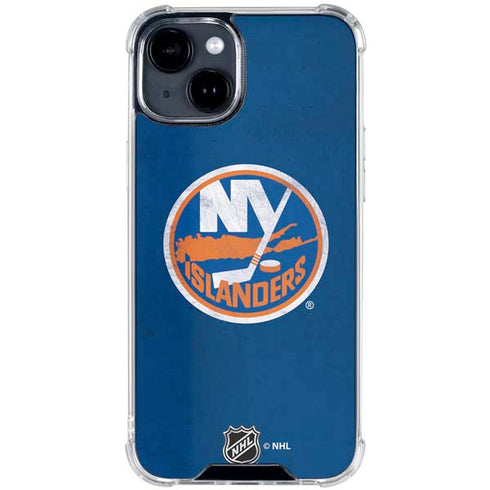 NHL New York Islanders Distressed iPhone 15 Clear Case