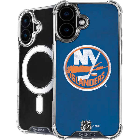 NHL New York Islanders Distressed iPhone 16 Plus MagSafe Case