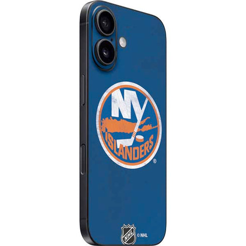 NHL New York Islanders Distressed iPhone 16 Plus Skin