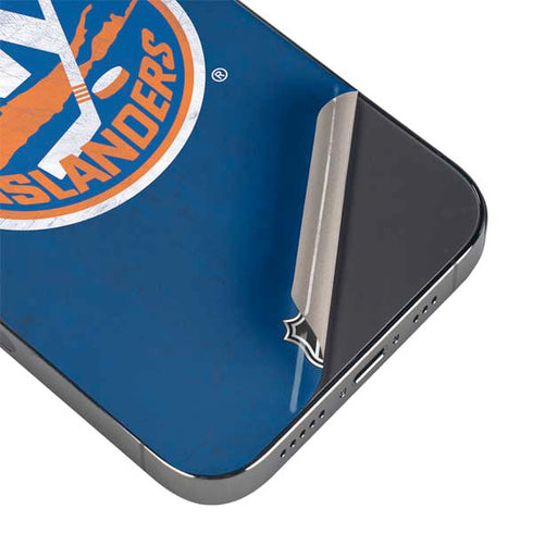NHL New York Islanders Distressed iPhone 16 Pro Skin