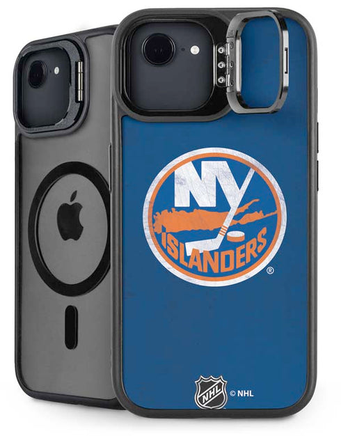 NHL New York Islanders Distressed iPhone 16e Kickstand Case