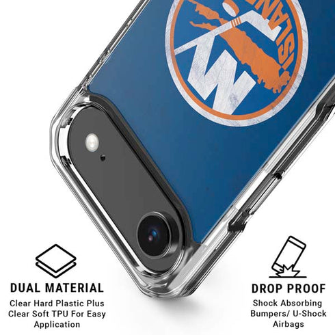 NHL New York Islanders Distressed iPhone 17 Air Clear Case