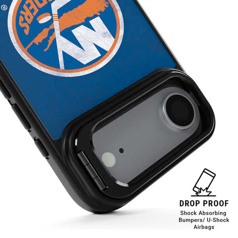 NHL New York Islanders Distressed iPhone 17 Air Kickstand Case