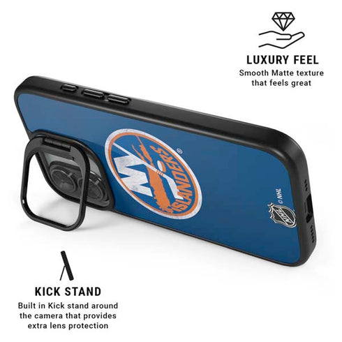 NHL New York Islanders Distressed iPhone 17 Kickstand Case