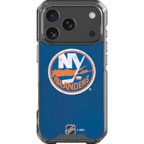 NHL New York Islanders Distressed iPhone 17 Pro Clear Case