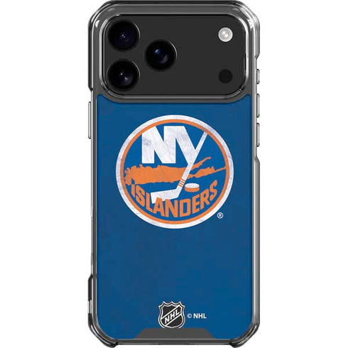 NHL New York Islanders Distressed iPhone 17 Pro Max Clear Case