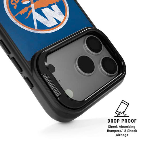 NHL New York Islanders Distressed iPhone 17 Pro Max Kickstand Case