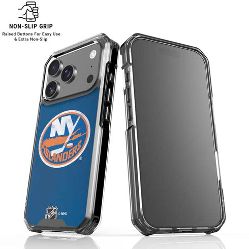 NHL New York Islanders Distressed iPhone 18 Pro Clear Case