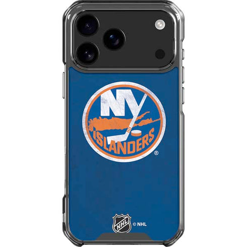 NHL New York Islanders Distressed iPhone 18 Pro Max Clear Case