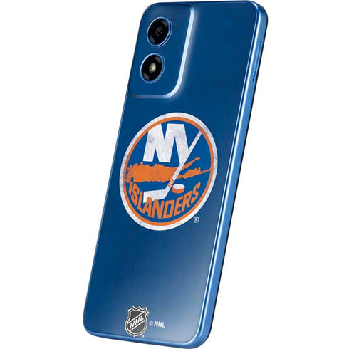 NHL New York Islanders Distressed Moto G Play 4G (2024) Skin