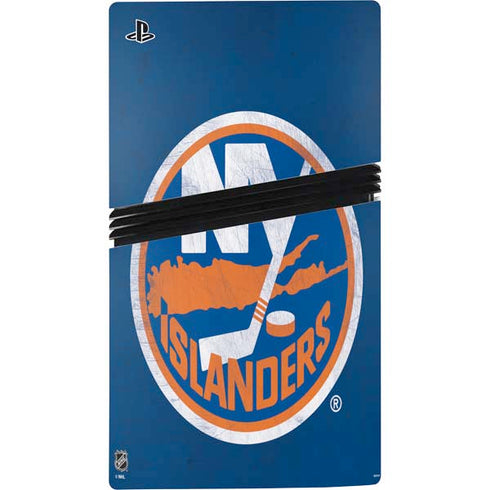 NHL New York Islanders Distressed PS5 Pro Disk Bundle Skin