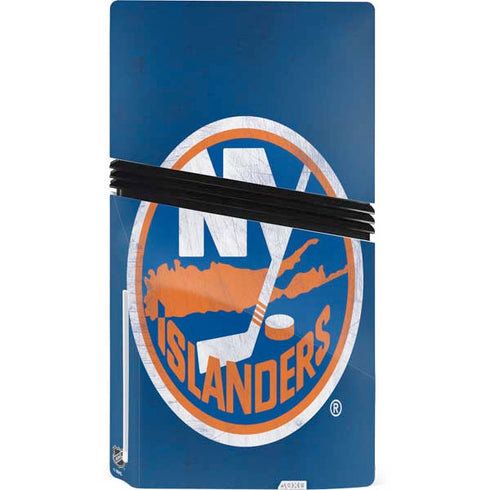 NHL New York Islanders Distressed PS5 Pro Disk Bundle Skin