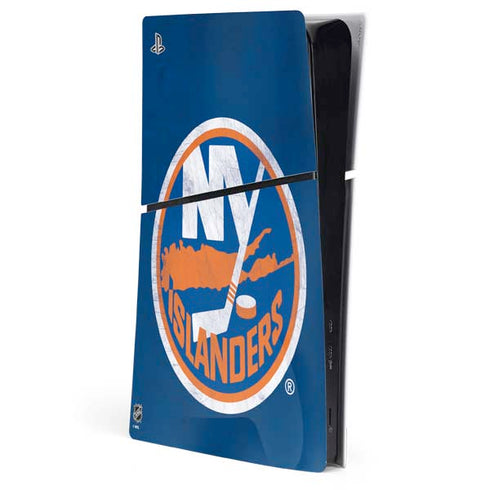 NHL New York Islanders Distressed PS5 Slim Digital Edition Console Skin