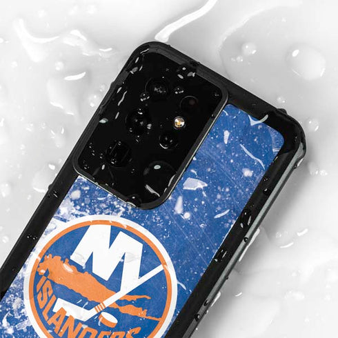 NHL New York Islanders Frozen Galaxy S24 Ultra Waterproof Case