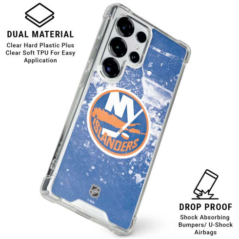 NHL New York Islanders Frozen Galaxy S25 Ultra Clear Case