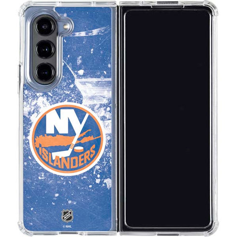 NHL New York Islanders Frozen Galaxy Z Fold5 5G Clear Case