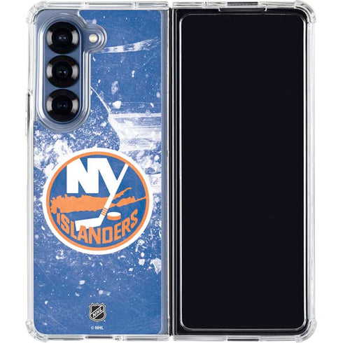 NHL New York Islanders Frozen Galaxy Z Fold7 Clear Case