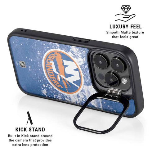 NHL New York Islanders Frozen iPhone 13 Pro Kickstand Case
