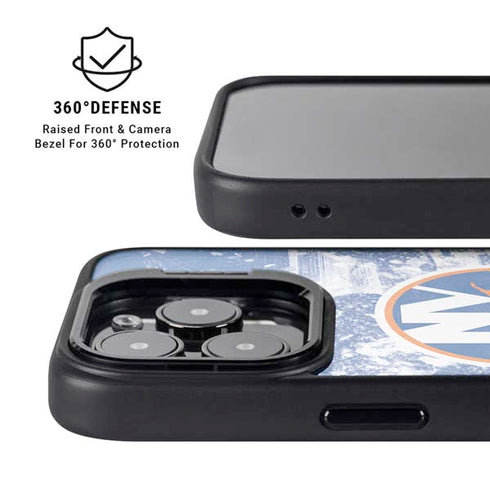 NHL New York Islanders Frozen iPhone 14 Pro Max Kickstand Case