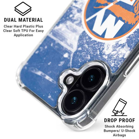 NHL New York Islanders Frozen iPhone 16 Plus Clear Case