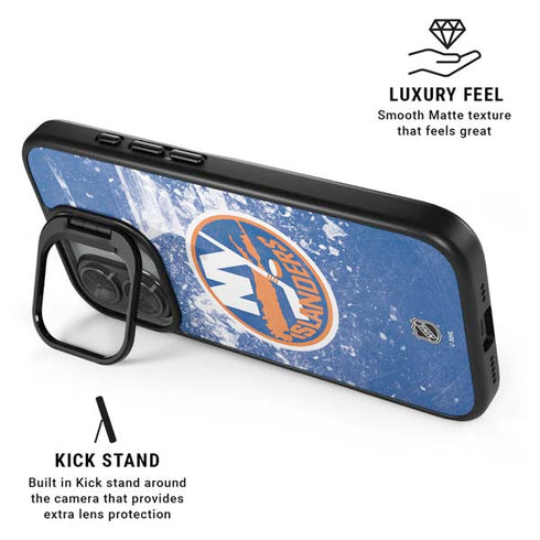NHL New York Islanders Frozen iPhone 17 Kickstand Case