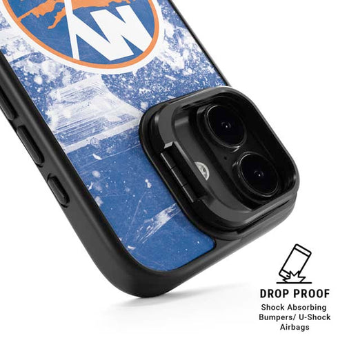 NHL New York Islanders Frozen iPhone 17 Kickstand Case