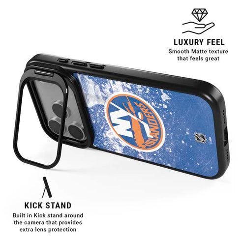 NHL New York Islanders Frozen iPhone 17 Pro Max Kickstand Case