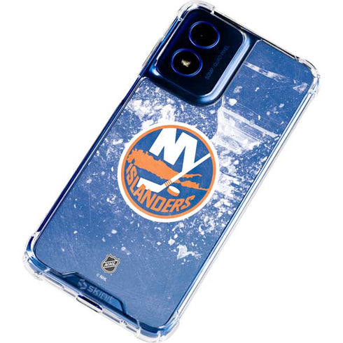 NHL New York Islanders Frozen Moto G 5G (2024) Clear Case