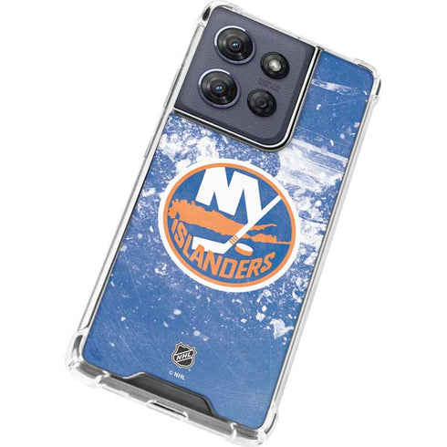 NHL New York Islanders Frozen Moto G Play 5G (2025) Clear Case