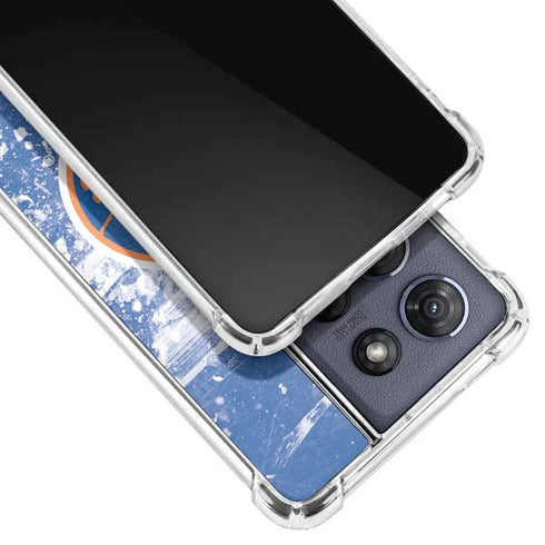 NHL New York Islanders Frozen Moto G Play 5G (2025) Clear Case