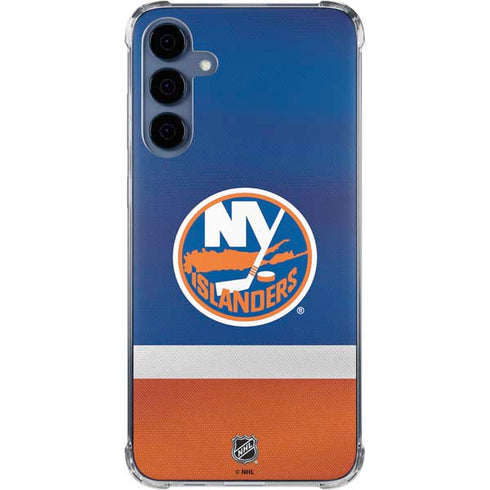 NHL New York Islanders Jersey Galaxy A35 5G Clear Case