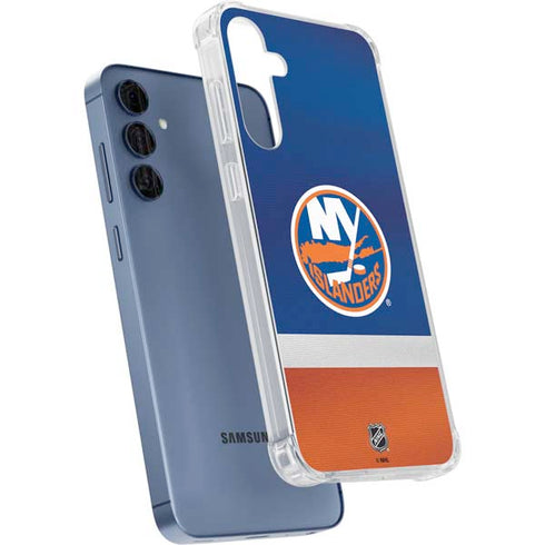 NHL New York Islanders Jersey Galaxy A35 5G Clear Case