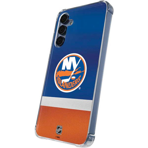 NHL New York Islanders Jersey Galaxy A55 5G Clear Case