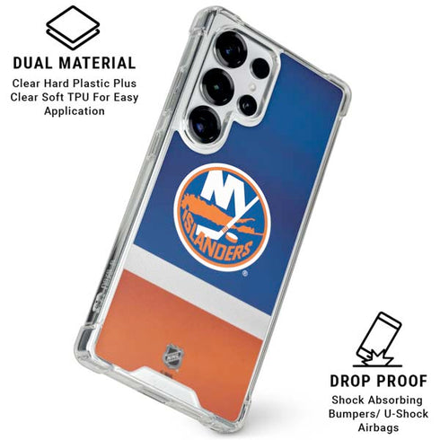 NHL New York Islanders Jersey Galaxy S25 Ultra Clear Case