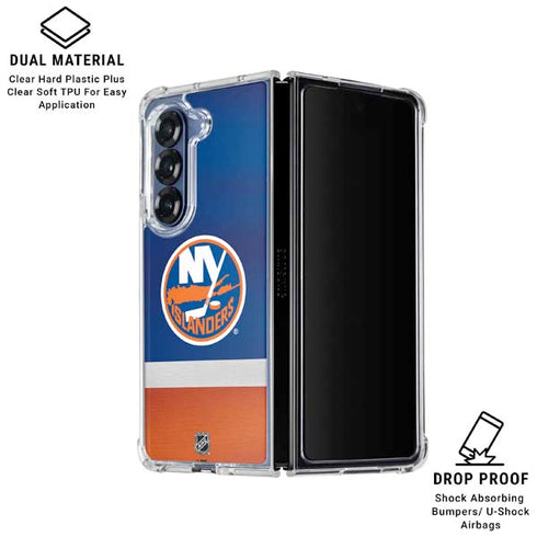 NHL New York Islanders Jersey Galaxy Z Fold7 Clear Case