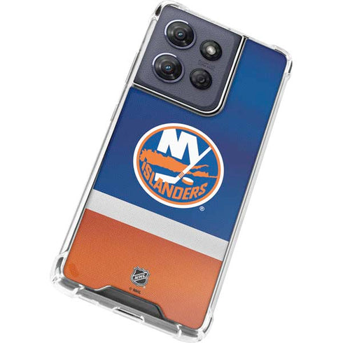 NHL New York Islanders Jersey Moto G 5G (2025) Clear Case